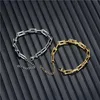 Link Chain Link Bracelet Stainless Steel Shaped Design Bangle Hip Hop Jewlery For Women Girls Gold Silver Color 20217787510266m