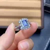 Clusterringen De huwelijkscadeau Tanzanite Ring 925 Sterling zilveren fijne sieraden