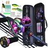 Combo de carrete de caña de pesca Sougayilang y juego de fundición de carbono Baitcasting con bolsa de línea señuelos kits completos 230920