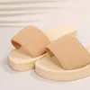 Slippers 2023 Summer Women's Shoes Korean Version One Word Thick Sole High Heel Candy Pine Cake Slope Sandals Large