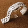 Bracelets de montre Bracelet de montre de haute qualité Bracelet 22mm Bande de céramique universelle de luxe Blanc Rose Or Dames pour hommes Fermoir papillon