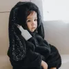 Rompers Winter Baby Girls Boys Rabbit Romper Slouchy Comfortable Zipper born Jumpsuit Hooded Pajamas Plush Homewear Outfits 230919