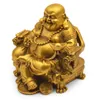 純粋な銅のマイトレヤ像の装飾ドラゴン椅子ping and Buddha Lucky Wealth Office Town Crafts2337