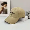 Designer czapki czapki baseballowe list baseballowy kowbojski kapelusz zużyty kapelusz słoneczny czapka myjka miu czapki jgjr