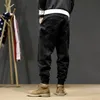 Männer Jeans Japanische Stil Mode Männer Lose Fit Spliced Designer Cargo Hosen Hombre Harem Street Hip Hop Joggers297F