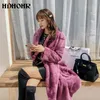 Fourrure femme fausse fourrure HDHOHR véritable fourrure de vison entière XLong manteau vente directe d'usine hiver mince chaud femme fourrure de vison longue veste à col rabattu 230920