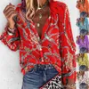 Brand Designer Designer Chain Printed Womens Shirts Fashion Plus Size Long Sleeve Blouses Casual Single Breasted Womens Tops348U