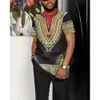 Survêtements pour hommes Summer 3D African Stripe Style Print Survêtement 2piece Set Hommes O-Cou Vêtements Joogers Outfit Pantalon Costume 230920