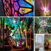 Other Event Party Supplies Wooden Led Projection Lamp Colorful Diamond Multipurpose Polar Star Floor Night Light Bohemian Decor 230919