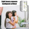 Toothbrush Holders Automatic Wall Mounted Holder Clear Odorless Toothpaste Squeezer Multifunctional Bathroom Access Organization For Family Shower 230919