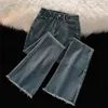 Dżinsy damskie goweimmes moda wiosna kobiet w talii długie dżinsowe spodnie duże rozmiar vintage Blue Flare Spodery marne pd1504