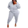 Mulheres Plus Size Calças Plus Size Define Sweatsuits Roupas Femininas Roupas de Inverno Sweatpants Define Treino Lip Two Piece Outfits Atacado Drop 230920