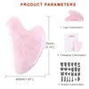 Quartz Rose naturel Jade Gua Sha outil de Massage du visage produit cosmétique de beauté lifting du visage Guasha grattage corps cou yeux soins de santé masseur