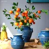 기타 이벤트 파티 용품 선 메이드 1pc 생생한 오렌지 지점 잎 인공 과일 가짜 식물 포지티브 소품 꽃 인공물 230919