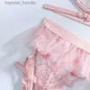 مجموعة مثيرة Ellolace Eritic Lingerie مثير الدانتيل الحسية مجموعة الأزهار