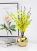 Vases Vase en céramique couleur or artisanat boule ronde moderne petite bouteille de fleur bureau argent Art pot Floral plantes tasses accessoires pour la maison 230920