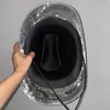 Sombreros de ala ancha Cubo Retro Bola Sombrero de vaquero Glitter Espejo Vidrio Disco Moda clásica para vaquera 230919