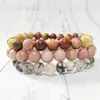 MG0308 Set di braccialetti con perline di rodonite da 8 mm Bracciale con agate di venature del drago naturale Bracciale con diaspro mookaite208U