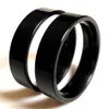 Ensemble de 50 pièces unisexes noires, anneaux larges en acier inoxydable de 6MM, pour hommes et femmes, bague de fiançailles de mariage, cadeau pour ami, Party300C