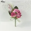 Flores decorativas corsages de casamento e boutonnieres feminino vestido broche pulseiras flore masculino buttonholes festa baile de formatura pulseira de pulso