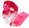 Other Event Party Supplies 30pcs Pink Fluffy feather whistle blowing fun necklace hen party night stage joke noise maker Cheer props 230919