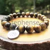 Bracelet en œil de tigre naturel de qualité A, pierre précieuse naturelle, énergie, haute qualité, Yoga Mala pour femmes, MG0693, 2729