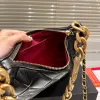 Klasik marka kadın deri çanta cf klasik koltuklu çanta altın çift zincirli crossbody çanta tek omuz çantası boyutu 25cm