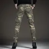 Herenjeans Heren lichte luxe camouflage buitensportjeans Multi-pocket Slijtvaste slim-fit cargobroek Legerfans Casual broek; 230920