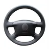 Coprivolante per auto in pelle artificiale PU nera cucita a mano per Skoda Octavia 1999 2000 2001 2002 2003 2004 2005265s