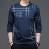 Men's Hoodies Sweatshirts Autumn and Winter Pullover Round Neck Stripe Plaid Printed Solid Long Ssleeve Sports Sweater Underlay Fashion Casual Tops 230920
