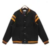 Herrjackor herrjackor våren Autumn Baseball Jacket Hip Hop Warme Bomb Män kvinnor Tungt tyg Loose Woolen Coat X0920 X0921