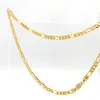 24k Stamp Yellow Gold Filled 6mm Classic Solid Curb Figaro Chain Necklace 20 Unisex271K