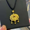 Highly Quality Fortune Lock Pendant New Knitted Rope Jewelry Real Gold Silver Wrapped Necklace Gifts To Girlfriend