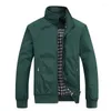 Jaquetas masculinas Bomber Jaqueta Homens Sólidos Vintage Windbreaker Casaco Masculino Est Stand Slim Outwear Militar de Alta Qualidade Piloto Roupas de Inverno