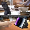 Magnetic Kickstand PU Leather Phone Cases for iPhone 15 14 13 12 11 Pro Max Mini Wireless Charging Wallet Card Slot Phone Holder Stand Case Cover