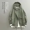 Herenjassen Windscherm Mannen Lente Herfst Japanse Vintage Mode Driedimensionale Hoodie Losse Mannelijke Jas Bomberjack Kleding 230920