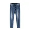 Jeans para Hombres Diseñador Otoño E Invierno Nuevos Ropa para Hombres Jeans Lavado Avanzado Producto Europeo Pantalones Largos De Mezclilla De Tubo Recto Pequeño Elásticos para Hombres YRGT