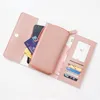 Wallets Bow PU Leather Women's Purse Large Capacity Clutch Bag Multi-card Slot Magnetic Buckle Zipper Fashion Wallet