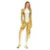 Catsuit Kostüme Cosplay Sexy Zebra Leopard Muster Drucken Bodys Männer Langarm Kostüme Purim Karneval Homosexuell Party Neue Overall Für erwachsene