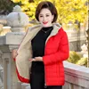 Kobiety Down Parkas Autumn Zima Lady Hooded Lady w średnim wieku Kobiety Kobiety Slim Plus Cashmere Warm Casual Wam Płaszcz 230919