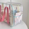 Cosmetic Bags Travel PVC For Women Transparent Clear Zipper Makeup Bath Wash Bag Make Up Tote Handbags Case