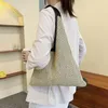 Bolsas de noche Bolsa de asas de playa tejida de paja coreana Estilo Ins Top Handle Bolso Hombro Hombro Compras de gran capacidad