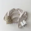Giyim Setleri Bebek Giysileri İçin Bebek Kıyısı Sonbahar Born Boys Floral Sweatshirt Pantolon 2pcs Tasarımcı 230919