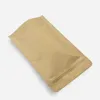 11x18 5cm Brown Kraft Paper Stand Up Package Bag 100pcs Lot Zip Lock Package Mylar Doypack Zipper Zip Lock Torkat mat Snack Packin153k