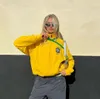 Damesjassen Y2K Borduren Brazilië Zip Up Oversized Sweatshirts 2023 Goth Hoodies van Vrouwen Grunge Capuchon Jacket Streetwear kleding 230920