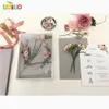 Cartões 10pcs luxo de alta classe romântico acrílico cartão de convite de casamento vender cartões de flores com caixa 230919