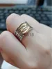 Band Rings S925 sterling silver vintage Virgin Mary letter open ring hip hop trend mix and match fashion simple style accessories ins x0920