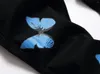 Męskie dżinsy Butterfly Black Men 2023 Autumn Fashion Mid tali