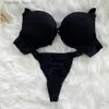 Sexy Set Wholesale Sexy Ladies Lingerie Thong Two-Piece Set Rhinestone Ladies Bra Set High Quality Push Up Ladies Bra Free Shipping L230920