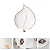 Jewelry Pouches Leaf Tray Creative Plate Storage Dish Ceramic Display Necklace Food Decor